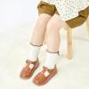 Kolan Todder Petites filles Oxford Chaussures Mary Jane T-Strap Uniforme d&rsquo;école Robe de soirée Chaussures plates (Ke06-brun)