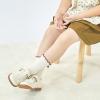 Kolan Todder Petites filles Oxford Chaussures Mary Jane T-Strap Uniforme d&rsquo;école Robe de soirée Chaussures plates (Ke06-blanc)