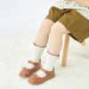 Kolan Todder Petites filles Oxford Chaussures Mary Jane T-Strap Uniforme d&rsquo;école Robe de fête Chaussures plates (Ke07-brun)
