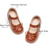 Kolan Todder Petites filles Oxford Chaussures Mary Jane T-Strap Uniforme d&rsquo;école Robe de fête Chaussures plates (Ke07-brun)