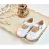 Kolan Todder Petites filles Oxford Chaussures Mary Jane T-Strap Uniforme d&rsquo;école Robe de fête Chaussures plates (Ke07-blanc)