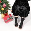 Kolan Todder Petites filles Oxford Chaussures Mary Jane T-Strap Uniforme d&rsquo;école Robe de soirée Chaussures plates (Ke08-noir)