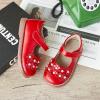 Kolan Todder Petites filles Oxford Chaussures Mary Jane T-Strap Uniforme d&rsquo;école Robe de soirée Chaussures plates (Ke09-red)