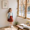 Kolan Todder Petites filles Oxford Chaussures Mary Jane T-Strap Uniforme d&rsquo;école Robe de soirée Chaussures plates (Ke09-blanc)