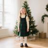Kolan Todder Petites filles Oxford Chaussures Mary Jane T-Strap Uniforme d&rsquo;école Robe de soirée Chaussures plates (Ke10-noir)