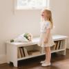 Kolan Enfants Petites filles Mary Jane Ballet Chaussures de Robe Plat(K708-blanc)