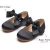 Kolan Enfants Petites filles Mary Jane Ballet Chaussures de Robe Plat(Kf07-noir)