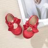 Kolan Enfants Petites filles Mary Jane Ballet Chaussures de Robe Plat(Kf07-rouge)
