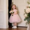 Kolan Enfants Petites Filles Mary Jane Ballet Chaussures de Robe Plat(Kf08 Blanc)