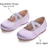 Kolan Enfants Petites filles Mary Jane Ballet Chaussures de Robe Plat(Kf09-purple)