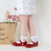 Kolan Enfants Petites filles Mary Jane Ballet Chaussures de Robe Plat(Kf11-rouge)