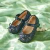 Kolan Enfants Petites filles Mary Jane Ballet Chaussures de Robe Plat(Kf701-noir)