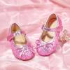 Kolan Enfants Petites filles Mary Jane Ballet Chaussures de Robe Plat(Kf701-pink)