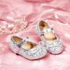 Kolan Enfants Petites filles Mary Jane Ballet Chaussures de Robe Plat(Kf701-argent)