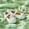 Kolan Enfants Petites filles Mary Jane Ballet Chaussures de Robe Plat(Kf701-blanc)