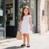 Kolan Enfants Petites filles Mary Jane Ballet Chaussures de Robe Plat (Kh23-noir)