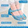 Princesse Jelly Appartements Chaussures Filles Anniversaire Talons de fête Snow Queen Cosplay Déguisements Habiller Sandales pour tout-petit Petites filles Big Kids(Open-toe/Blue)