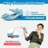 Princesse Jelly Appartements Chaussures Filles Anniversaire Talons de fête Snow Queen Cosplay Déguisements Habiller Sandales pour tout-petit Petites filles Big Kids(Open-toe/Blue)