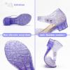 Princesse Jelly Appartements Chaussures Filles Anniversaire Talons de fête Neige Costumes Cosplay Reine Habiller Sandales pour tout-petit Petites filles Big Kids(Open-toe/Lilac)