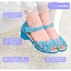 Princesse Jelly Appartements Chaussures Filles Anniversaire Talons de fête Neige Costumes Cosplay Reine Habiller Sandales pour tout-petit Petites filles Big Kids(Open-toe/Lilac)