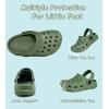 Enfants tout-petits Jardin Clog Slip sur sandales coulissantes Chaussures d&rsquo;eau de plage (Army Green)
