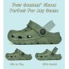 Enfants tout-petits Jardin Clog Slip sur sandales coulissantes Chaussures d&rsquo;eau de plage (Army Green)
