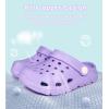 Enfants tout-petits Jardin Clog Slip sur sandales coulissantes Chaussures d&rsquo;eau de plage (Purple)