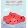 Enfants tout-petits Jardin Clog Slip sur sandales coulissantes Chaussures d&rsquo;eau de plage (Rouge)