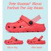 Enfants tout-petits Jardin Clog Slip sur sandales coulissantes Chaussures d&rsquo;eau de plage (Rouge)