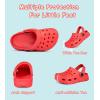 Enfants tout-petits Jardin Clog Slip sur sandales coulissantes Chaussures d&rsquo;eau de plage (Rouge)