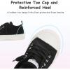 Chaussures pour tout-petits Garçons Filles Glisser sur toile Sneakers(Noir)