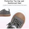 Chaussures pour tout-petits Garçons Filles Glisser sur toile Sneakers(Grey)