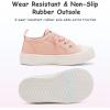 Chaussures pour tout-petits Garçons Filles Glisser sur toile Sneakers(Pink)