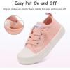 Chaussures pour tout-petits Garçons Filles Glisser sur toile Sneakers(Pink)