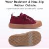 Enfants Chaussures Garçons Filles Glisser sur toile Sneakers(Rouge)