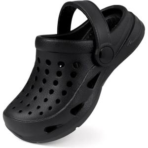 Cubufly Kid Garden Clogs Slip on Water Shoes Children Sandals for Indoor Outdoor(Toddler/Little Kids/Big Kids)(Black)