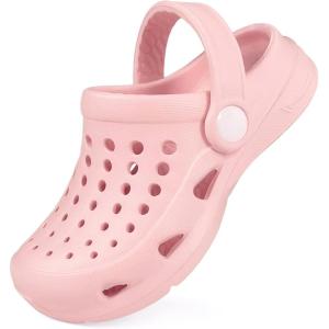 Cubufly Kid Garden Clogs Slip on Water Shoes Children Sandals for Indoor Outdoor(Toddler/Little Kids/Big Kids)(Pink)