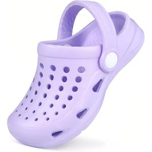 Cubufly Kid Garden Clogs Slip on Water Shoes Children Sandals for Indoor Outdoor(Toddler/Little Kids/Big Kids)(Purple)