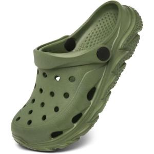 Cubufly Kids Boys Girls Clog Garden Shoes Slip On Slide Sandals Beach Water Shoes for Toddler/Little Kid/Big Kid/Children(Army Green)