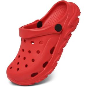 Cubufly Kids Boys Girls Clog Garden Shoes Slip On Slide Sandals Beach Water Shoes for Toddler/Little Kid/Big Kid/Children(Red)