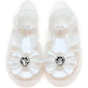 Girls Jelly Sandals Summer Costume Princess Dress Flat Breathable Waterproof Fisherman Gladiator Shoes For Girl Closed Toe Beach Flat-Sandals For Toddler Little Kid Big Kids(Seashell White)