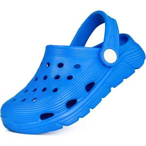 Toddler Kids Garden Clog Slip On Slide Sandals Beach Water Shoes(Klein Blue)
