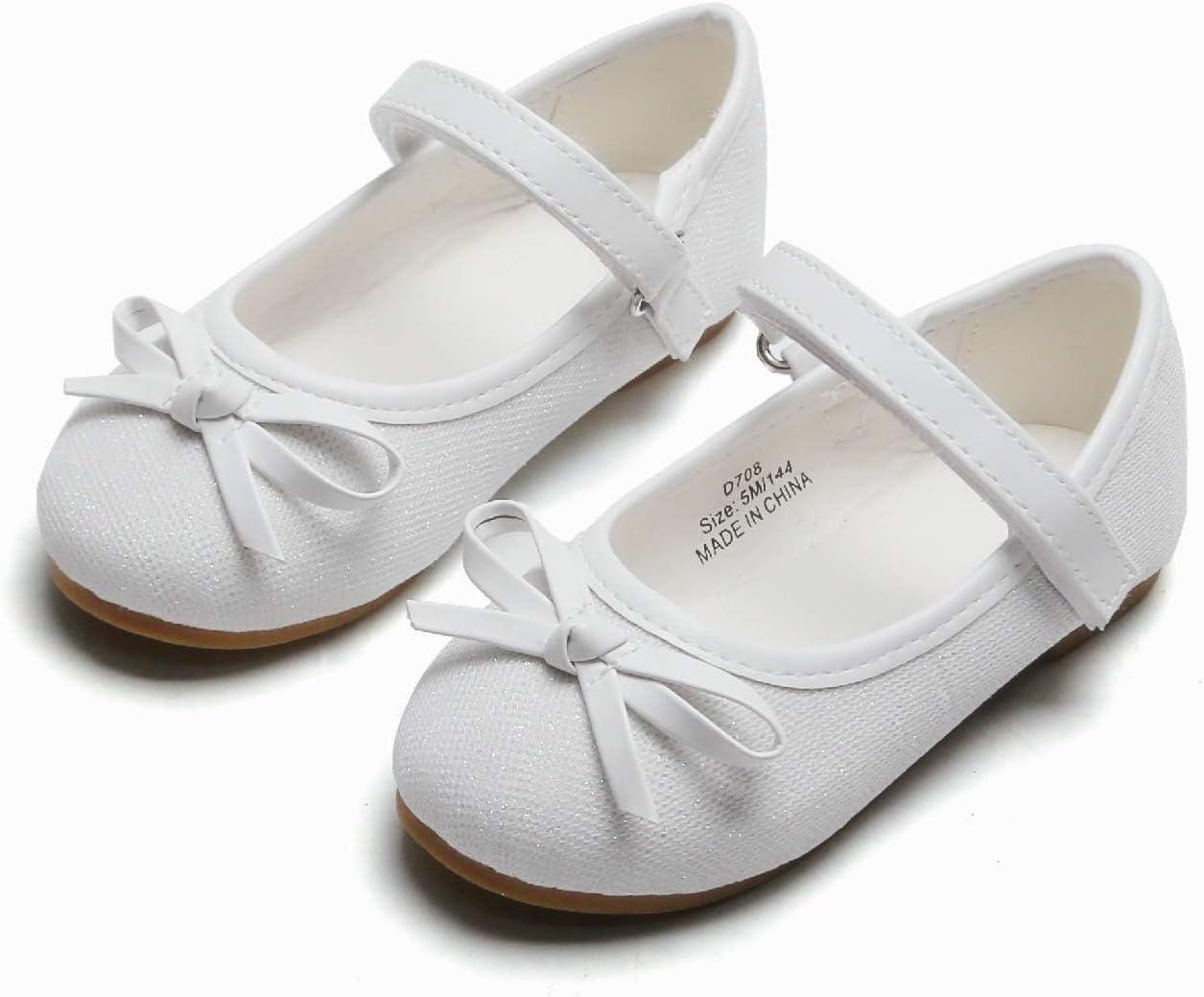 image:imageKolan Toddler Little Girls Mary Jane Ballet Flat Soft Lining Dress ShoesK708white