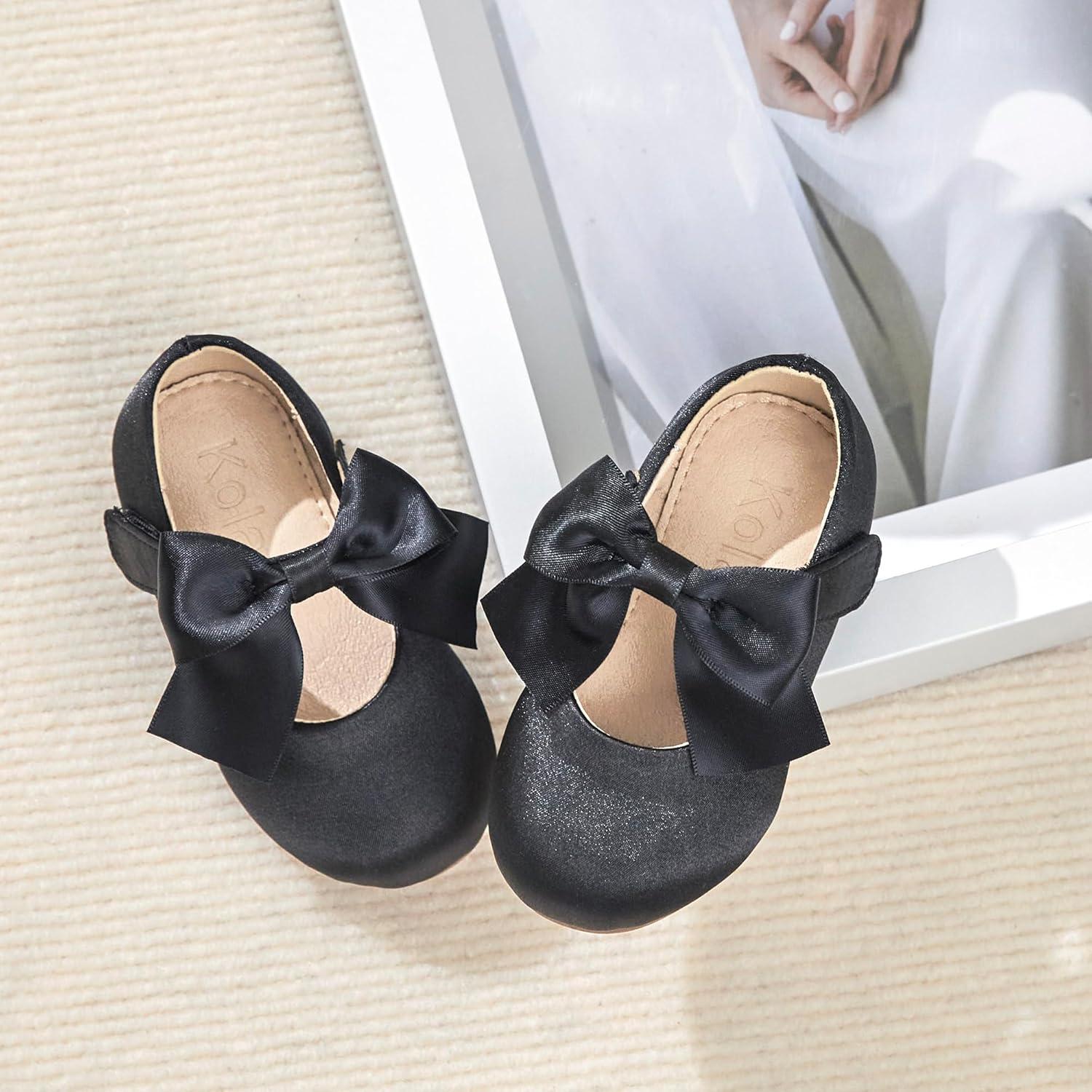 image:imageKolan Toddler Little Girls Mary Jane Ballet Flat Soft Lining Dress ShoesKf07black