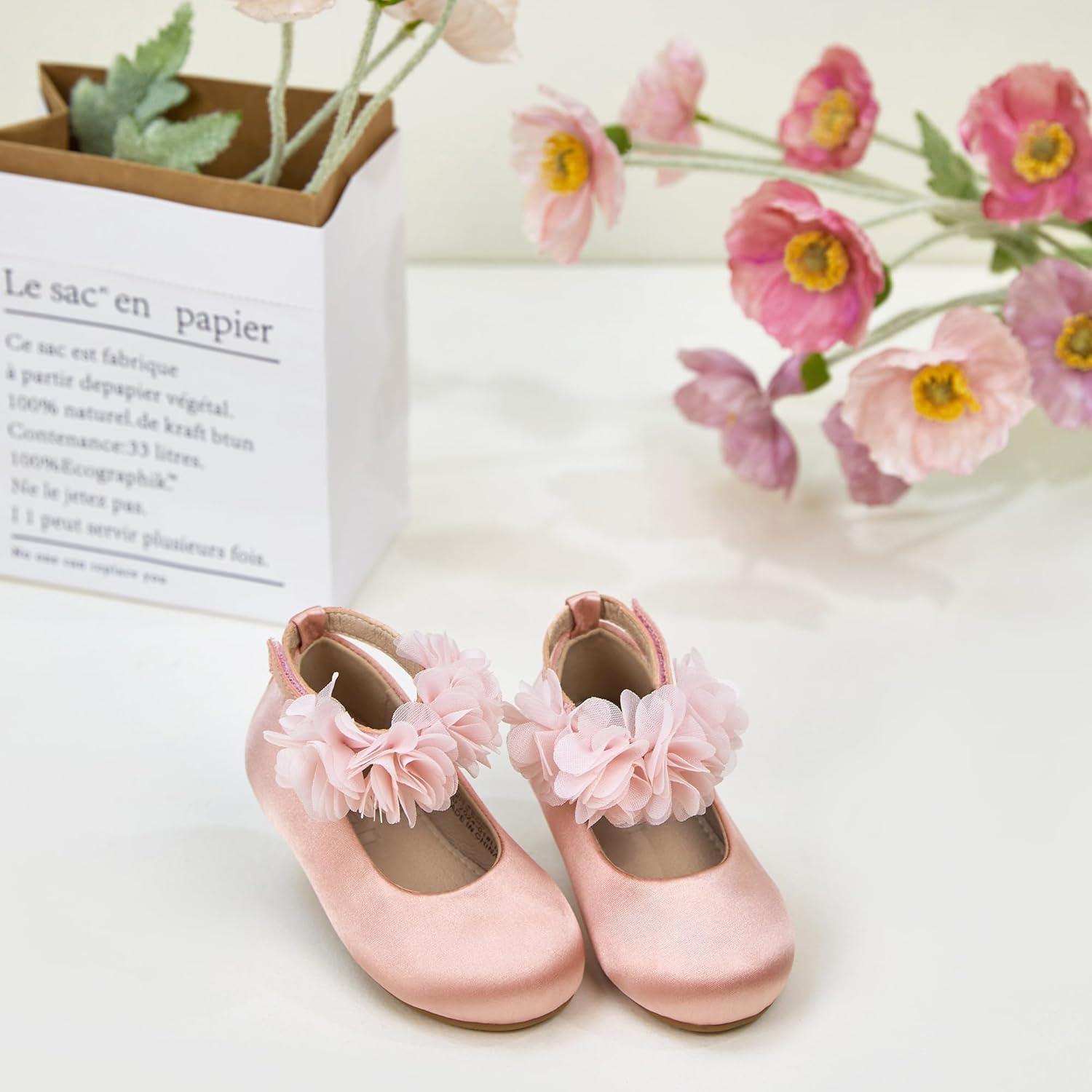 image:imageKolan Toddler Little Girls Mary Jane Ballet Flat Soft Lining Dress ShoesKf08 Pink
