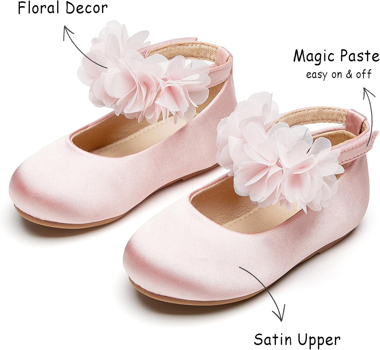 image:imageKolan Toddler Little Girls Mary Jane Ballet Flat Soft Lining Dress ShoesKf08 Pink