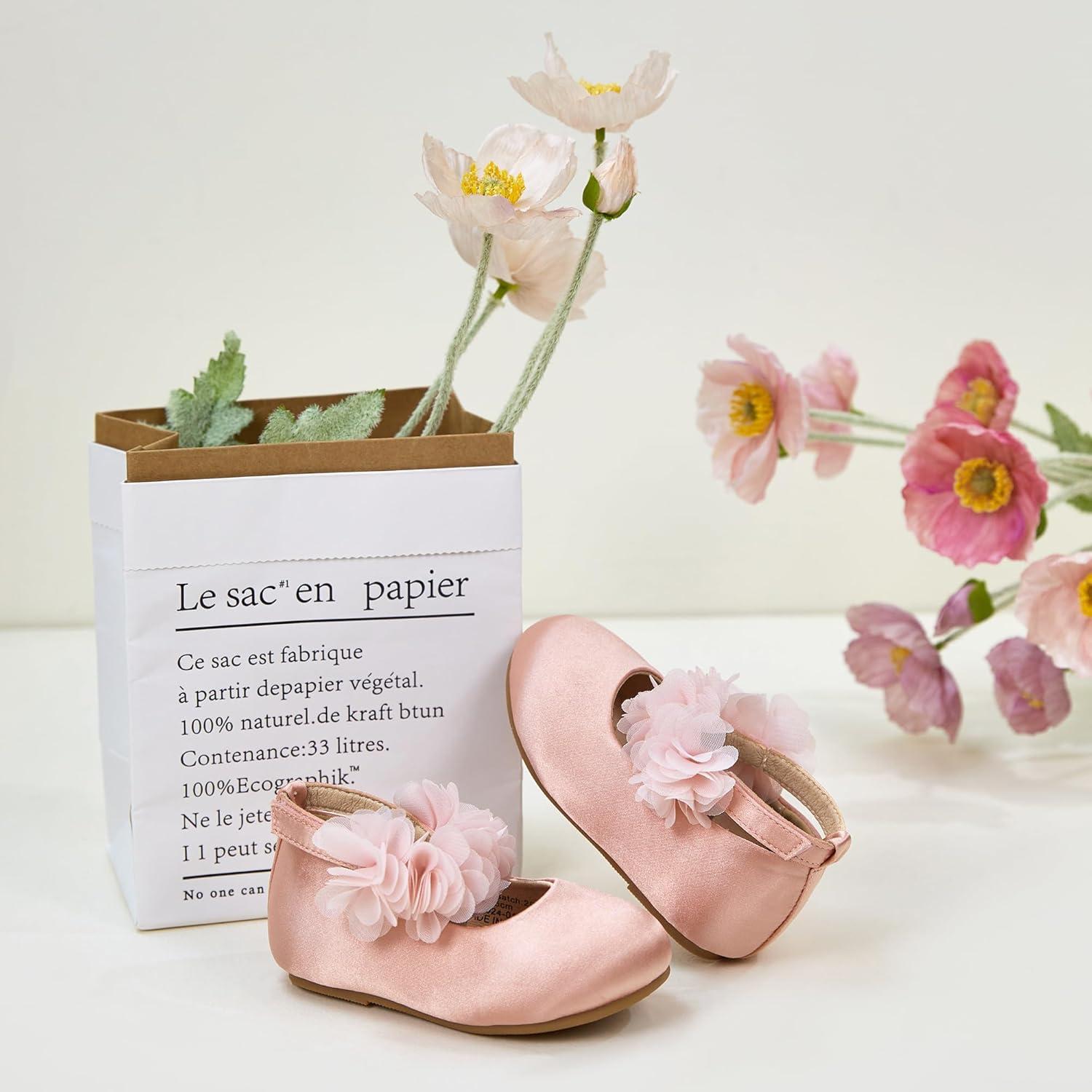 image:imageKolan Toddler Little Girls Mary Jane Ballet Flat Soft Lining Dress ShoesKf08 Pink