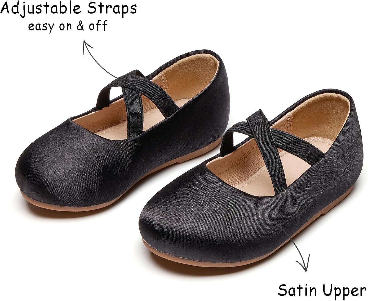 image:imageKolan Toddler Little Girls Mary Jane Ballet Flat Soft Lining Dress ShoesKf09black