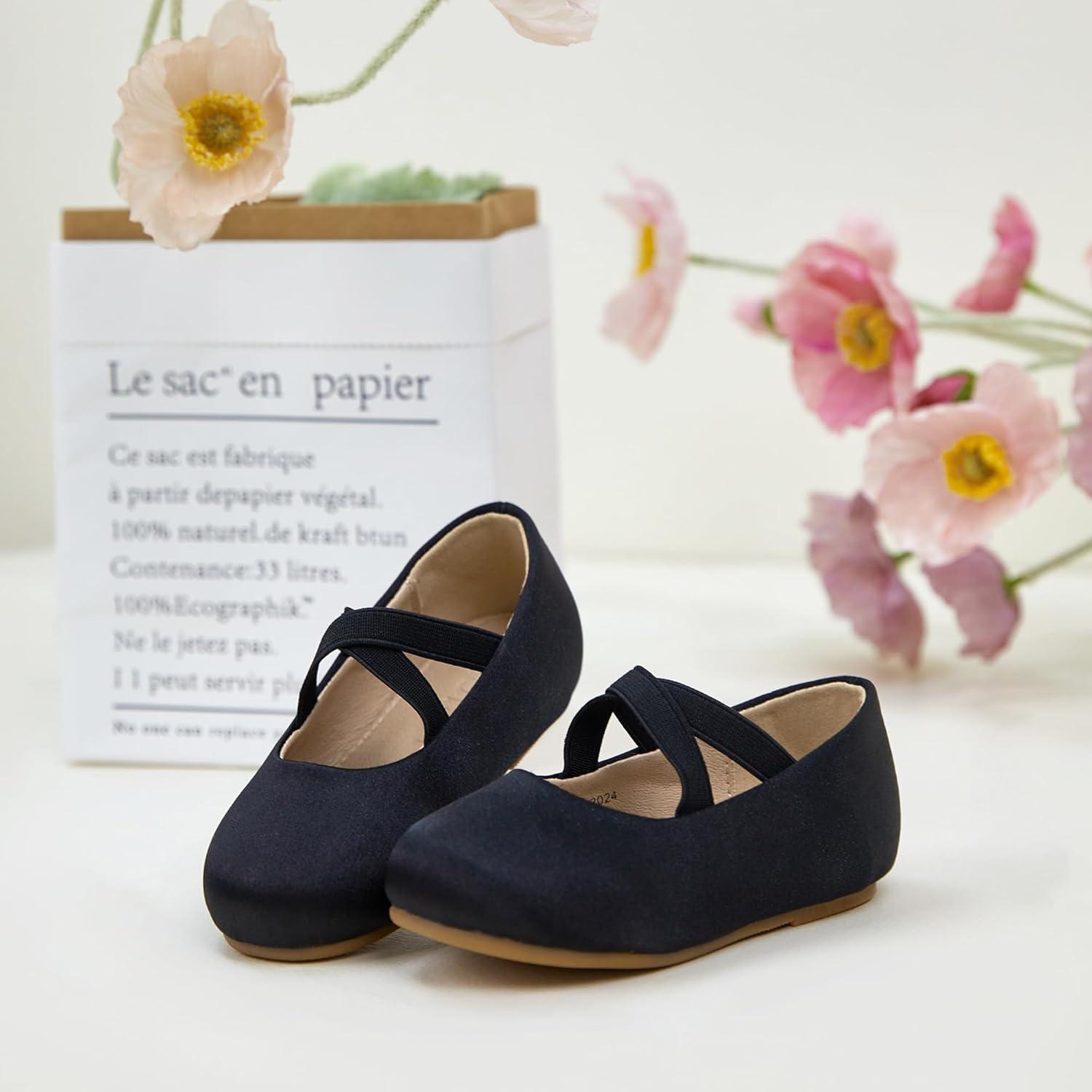 image:imageKolan Toddler Little Girls Mary Jane Ballet Flat Soft Lining Dress ShoesKf09black