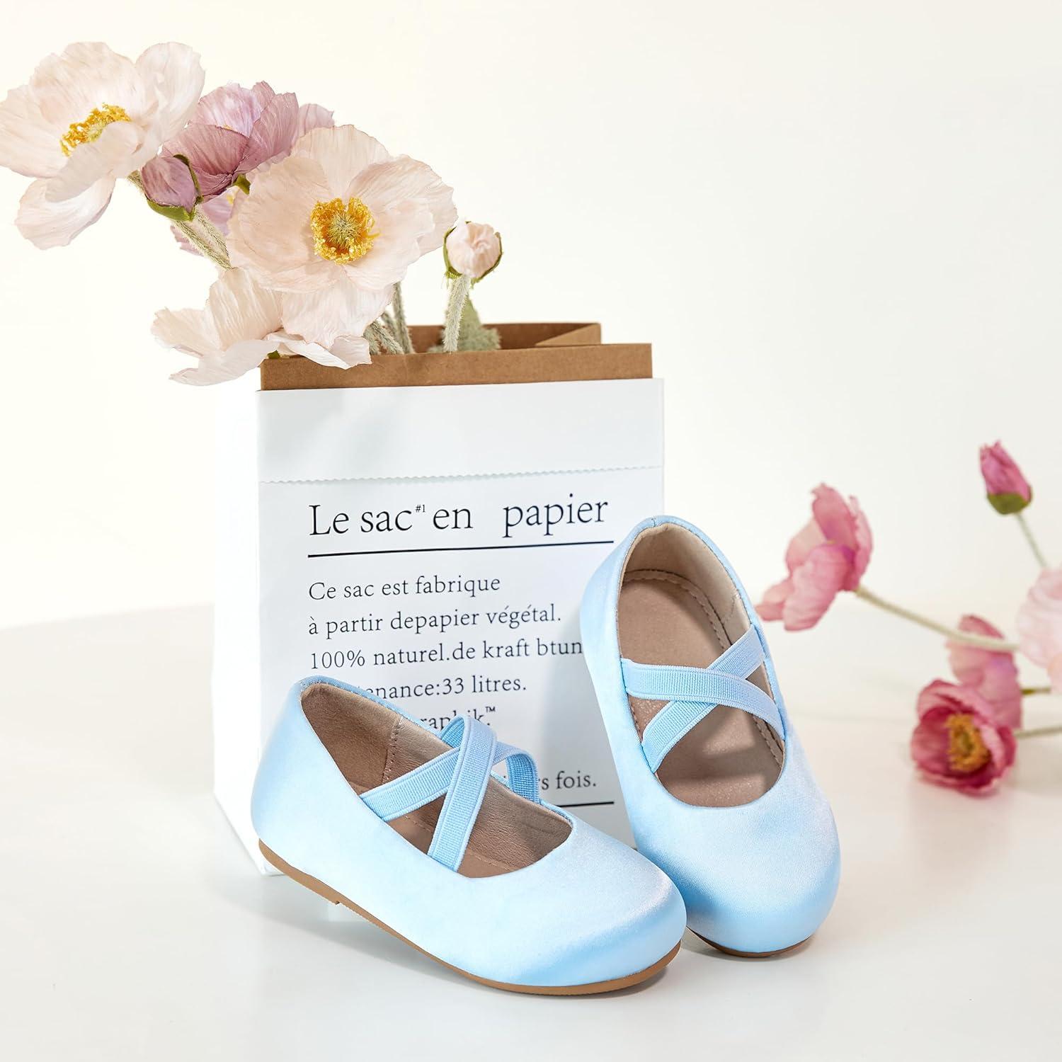 image:imageKolan Toddler Little Girls Mary Jane Ballet Flat Soft Lining Dress ShoesKf09blue